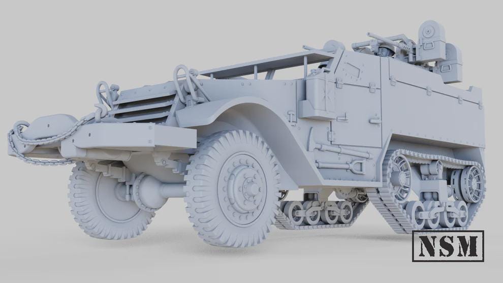 WWII Soviet M17 Quad HMG Halftrack Various Scales Historical Wargaming (US tariffs are pre-paid by us)