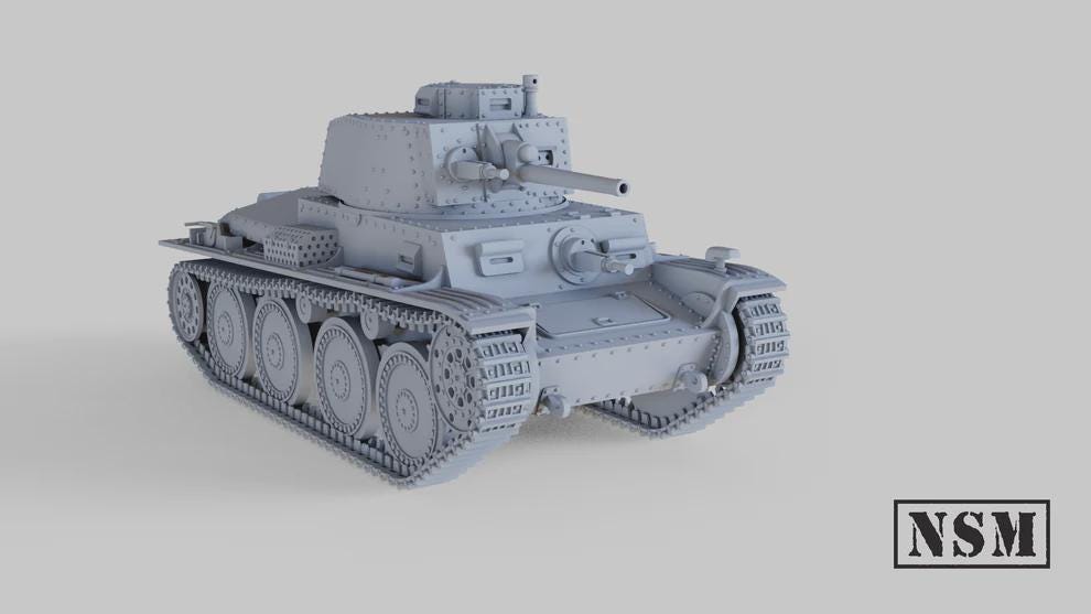 WWII German Panzer 38(t) Tank Various Scales Historical Wargaming (US tariffs are pre-paid by us)