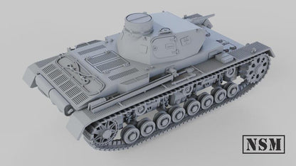 WWII German Panzer III Ausf B Various Scales Historical Wargaming (US tariffs are pre-paid by us)