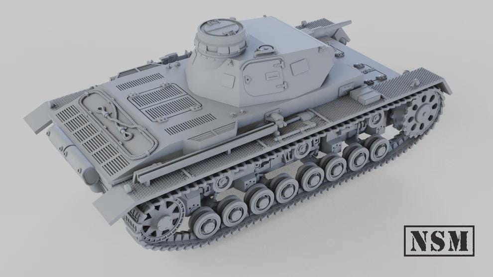 WWII German Panzer III Ausf C Various Scales Historical Wargaming (US tariffs are pre-paid by us)