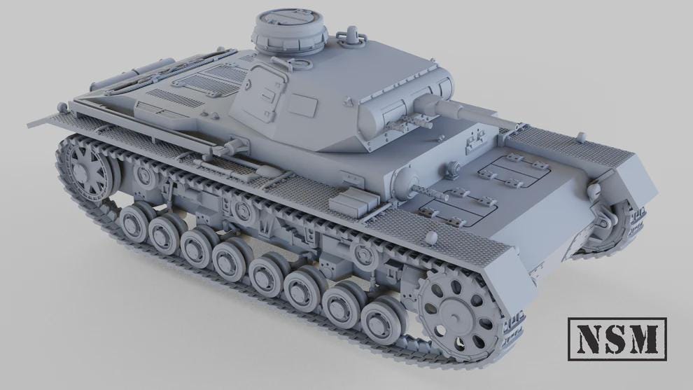 WWII German Panzer III Ausf C Various Scales Historical Wargaming (US tariffs are pre-paid by us)