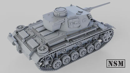WWII German Panzer III Ausf K (Command Tank) Various Scales Historical Wargaming (US tariffs are pre-paid by us)