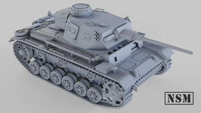 WWII German Panzer III Ausf K (Command Tank) Various Scales Historical Wargaming (US tariffs are pre-paid by us)
