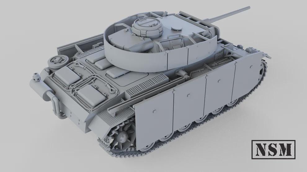 WWII German Panzer III Ausf M Various Scales Historical Wargaming (US tariffs are pre-paid by us)