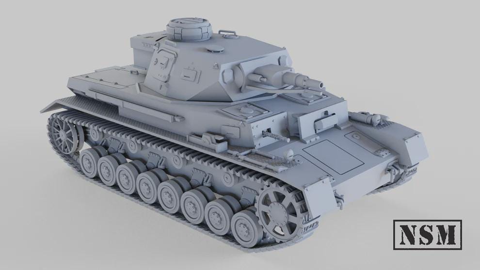 WWII German Panzer IV Ausf E Various Scales Historical Wargaming (US tariffs are pre-paid by us)