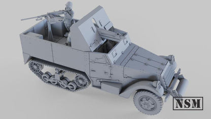 WWII US T30 75mm Howitzer Halftrack with Crew Various Scales Historical Wargaming (US tariffs are pre-paid by us)