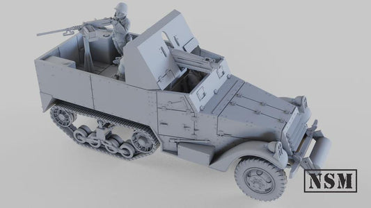WWII US T30 75mm Howitzer Halftrack with Crew Various Scales Historical Wargaming (US tariffs are pre-paid by us)