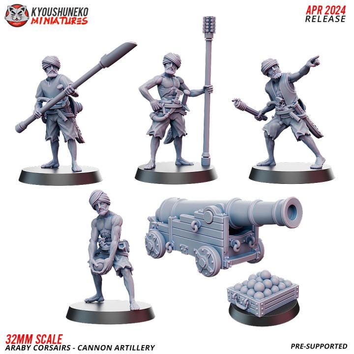 Araby Corsairs Cannon Artillery Various Scales Historical Wargaming (US tariffs are pre-paid by us)