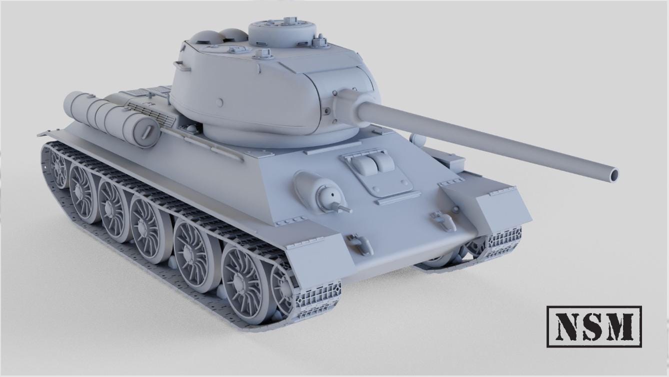 WWII Soviet or Finnish T34-85 Tank Various Scales Historical Wargaming (US tariffs are pre-paid by us)
