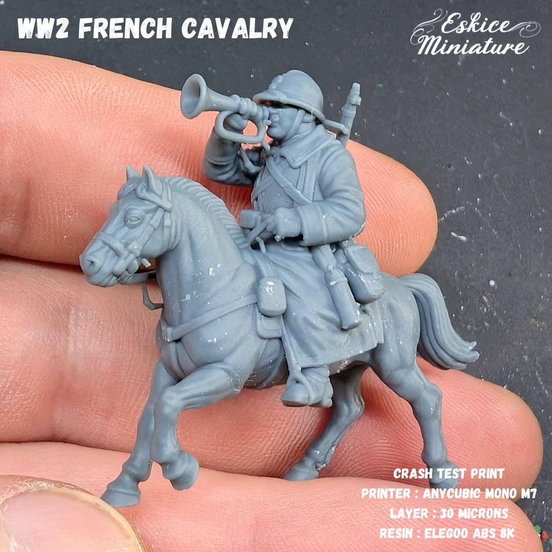 WWII French Cavalry Squad 2 (10 models) Various Scales Historical Wargaming (US tariffs are pre-paid by us)