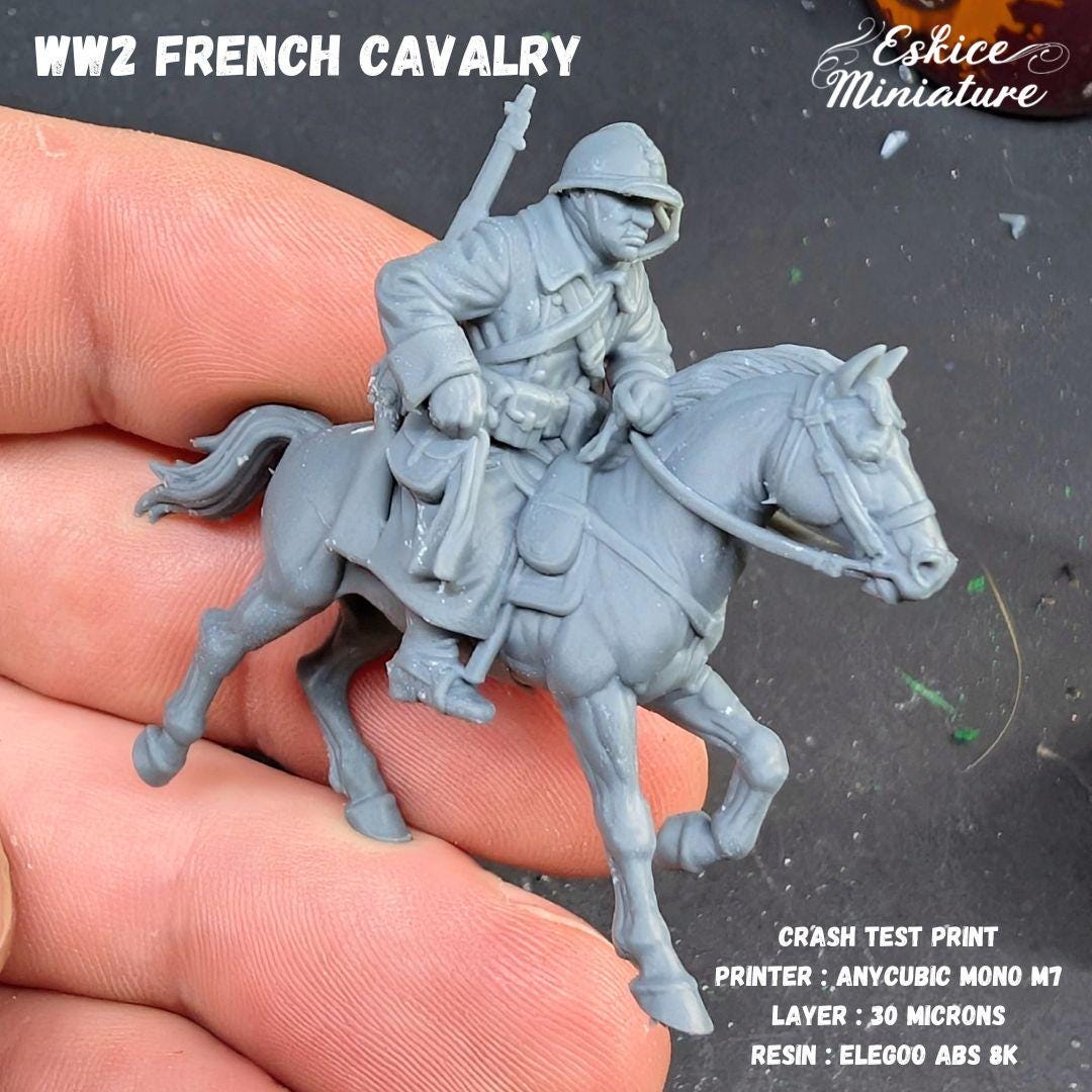 WWII French Cavalry Squad 2 (10 models) Various Scales Historical Wargaming (US tariffs are pre-paid by us)