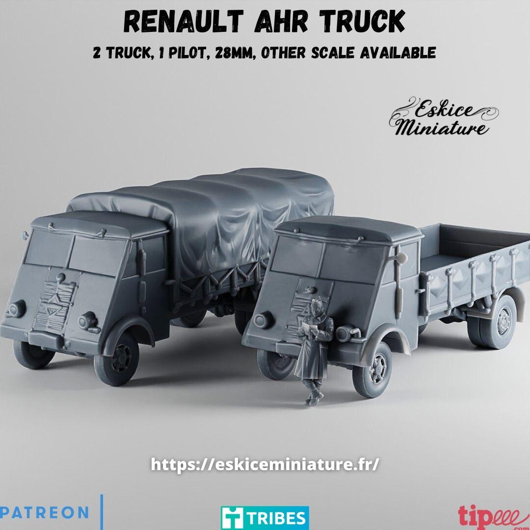 WWII French Renault AHR Truck with Driver (1 model) Various Scales Historical Wargaming (US tariffs are pre-paid by us)