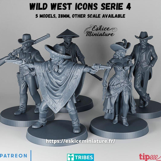 Wild West Icons Set (5 models) Various Scales Historical Wargaming (US tariffs are pre-paid by us)
