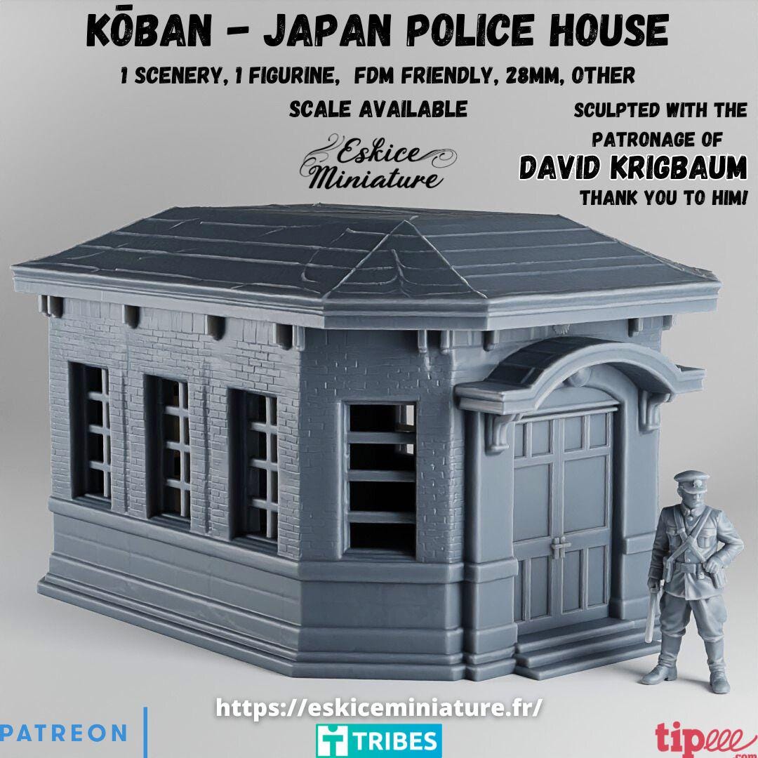 WWII Japanese Police Station Koban with Officer Various Scales Historical Wargaming (US tariffs are pre-paid by us)