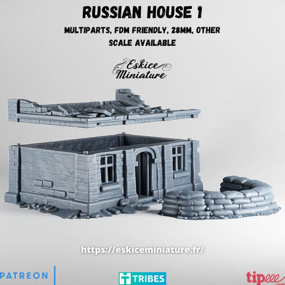 WWII Destroyed House 3 Various Scales Historical Wargaming (US tariffs are pre-paid by us)