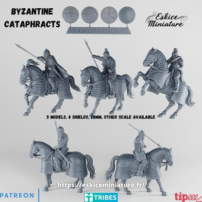 Ancient Byzantine Empire Cataphract Heavy Cavalry (10 models) Crew Various Scales Historical Wargaming (US tariffs are pre-paid by us)