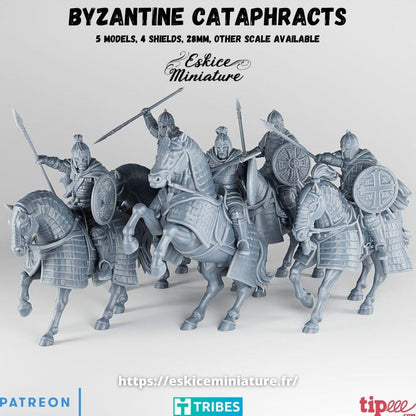 Ancient Byzantine Empire Cataphract Heavy Cavalry (10 models) Crew Various Scales Historical Wargaming (US tariffs are pre-paid by us)