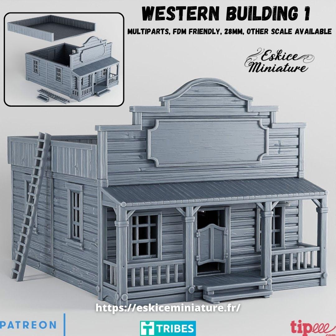 Wargaming Terrain Wild West Building Various Scales Historical Wargaming (US tariffs are pre-paid by us)