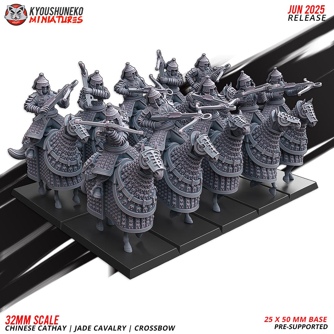 Ancient Chinese Cathay Jade Warriors Crossbowmen Cavalry (10 models) Various Scales Historical Wargaming (US tariffs are pre-paid by us)