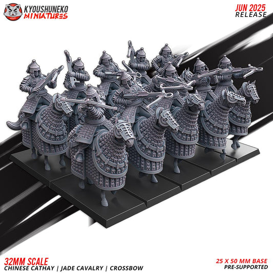 Ancient Chinese Cathay Jade Warriors Crossbowmen Cavalry (10 models) Various Scales Historical Wargaming (US tariffs are pre-paid by us)