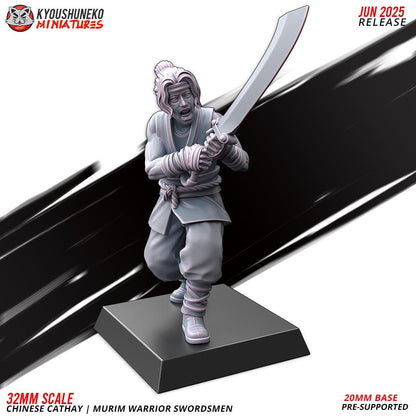 Ancient Chinese Cathay Murim Warriors Swordsmen Unit (10 models) Various Scales Historical Wargaming (US tariffs are pre-paid by us)