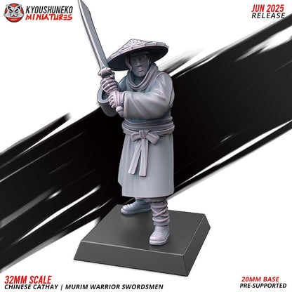 Ancient Chinese Cathay Murim Warriors Swordsmen Unit (10 models) Various Scales Historical Wargaming (US tariffs are pre-paid by us)