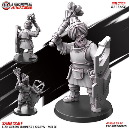 Sikh Desert Raider Ogryns (4 models) Various Scales SF Wargaming (US tariffs are pre-paid by us)