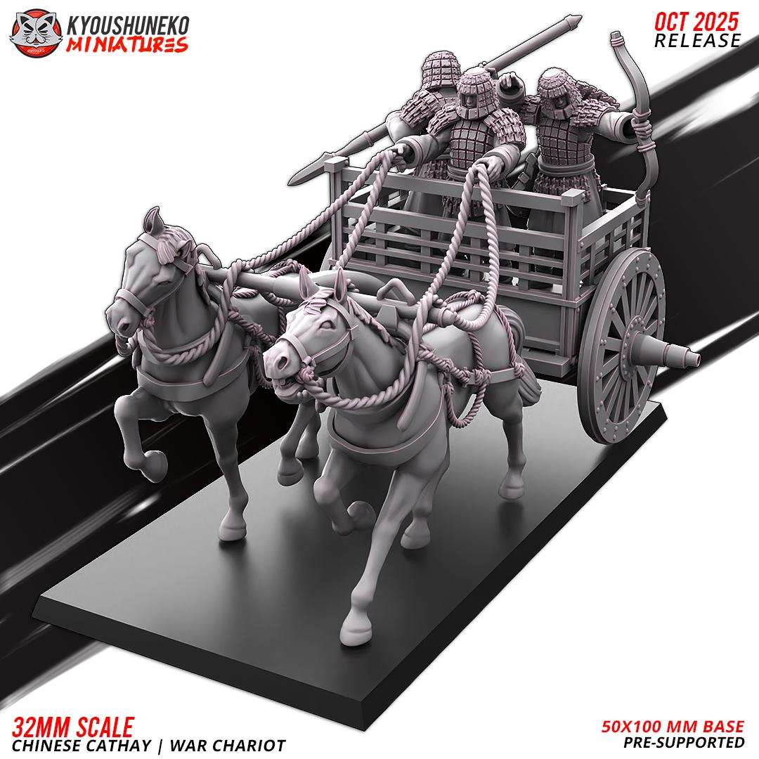Ancient Chinese Cathay War Chariot Various Scales Fantasy Wargaming (US tariffs are pre-paid by us)