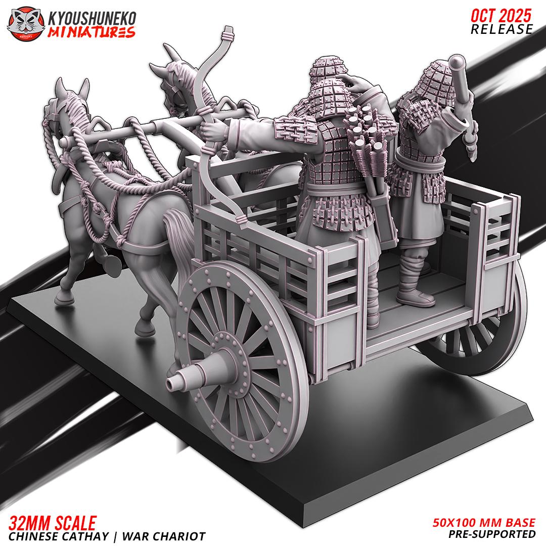 Ancient Chinese Cathay War Chariot Various Scales Fantasy Wargaming (US tariffs are pre-paid by us)