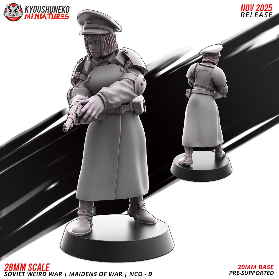 Weird War Soviet War Maidens NCO Set (2 models) Various Scales Sf Wargaming (US tariffs are pre-paid by us)