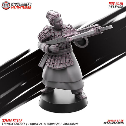 Ancient Chinese Cathay Terracotta Warriors Crossbowmen Unit (10 models) Various Scales Historical Wargaming (US tariffs are pre-paid by us)