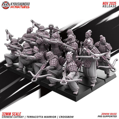 Ancient Chinese Cathay Terracotta Warriors Crossbowmen Unit (10 models) Various Scales Historical Wargaming (US tariffs are pre-paid by us)