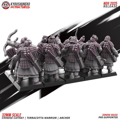 Ancient Chinese Cathay Terracotta Warriors Bowmen Unit (10 models) Various Scales Historical Wargaming (US tariffs are pre-paid by us)
