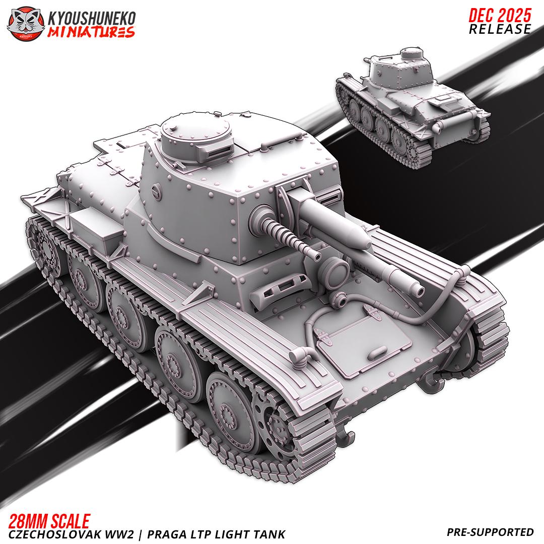 WWII Czechoslovak Praga LTP Light Tank Various Scales Historical Wargaming (US tariffs are pre-paid by us)