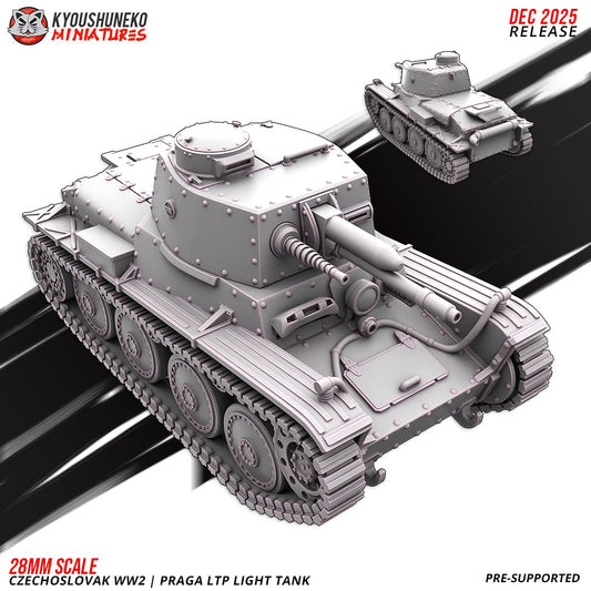 WWII Czechoslovak Praga LTP Light Tank Various Scales Historical Wargaming (US tariffs are pre-paid by us)