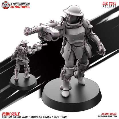 Weird War Commonwealth Morgan Class SMG Squad (10 models) Various Scales SF Wargaming (US tariffs are pre-paid by us)