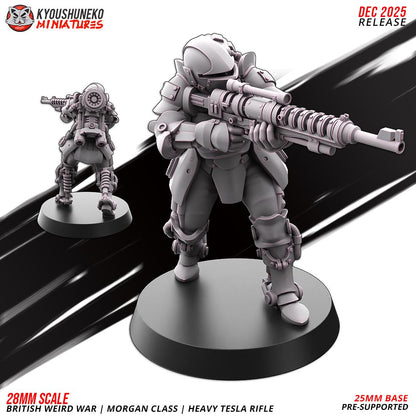Weird War Commonwealth Morgan Class Heavy Tesla Rifle Squad (10 models) Various Scales SF Wargaming (US tariffs are pre-paid by us)