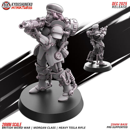 Weird War Commonwealth Morgan Class Heavy Tesla Rifle Squad (10 models) Various Scales SF Wargaming (US tariffs are pre-paid by us)
