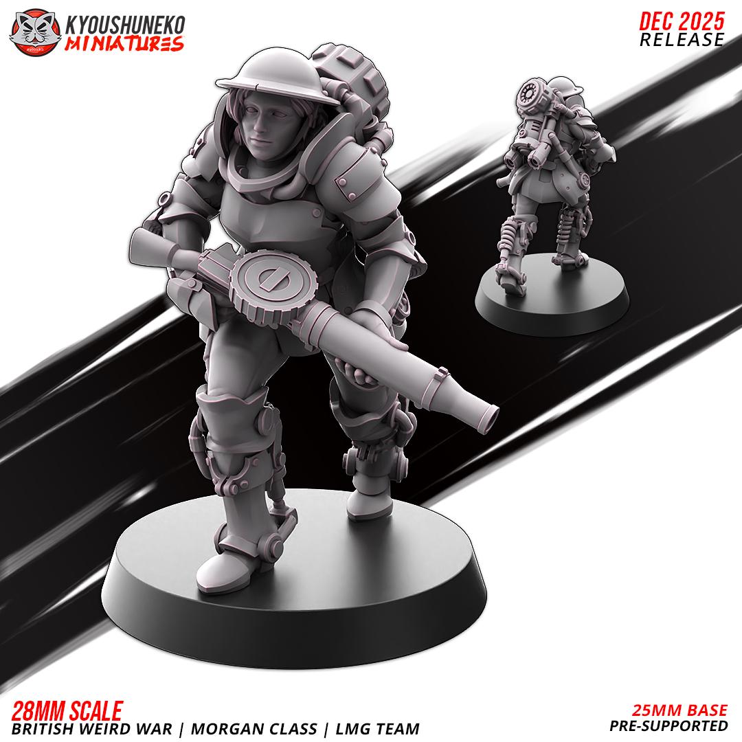 Weird War Commonwealth Morgan Class LMG Squad (10 models) Various Scales SF Wargaming (US tariffs are pre-paid by us)