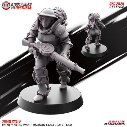 Weird War Commonwealth Morgan Class LMG Squad (10 models) Various Scales SF Wargaming (US tariffs are pre-paid by us)