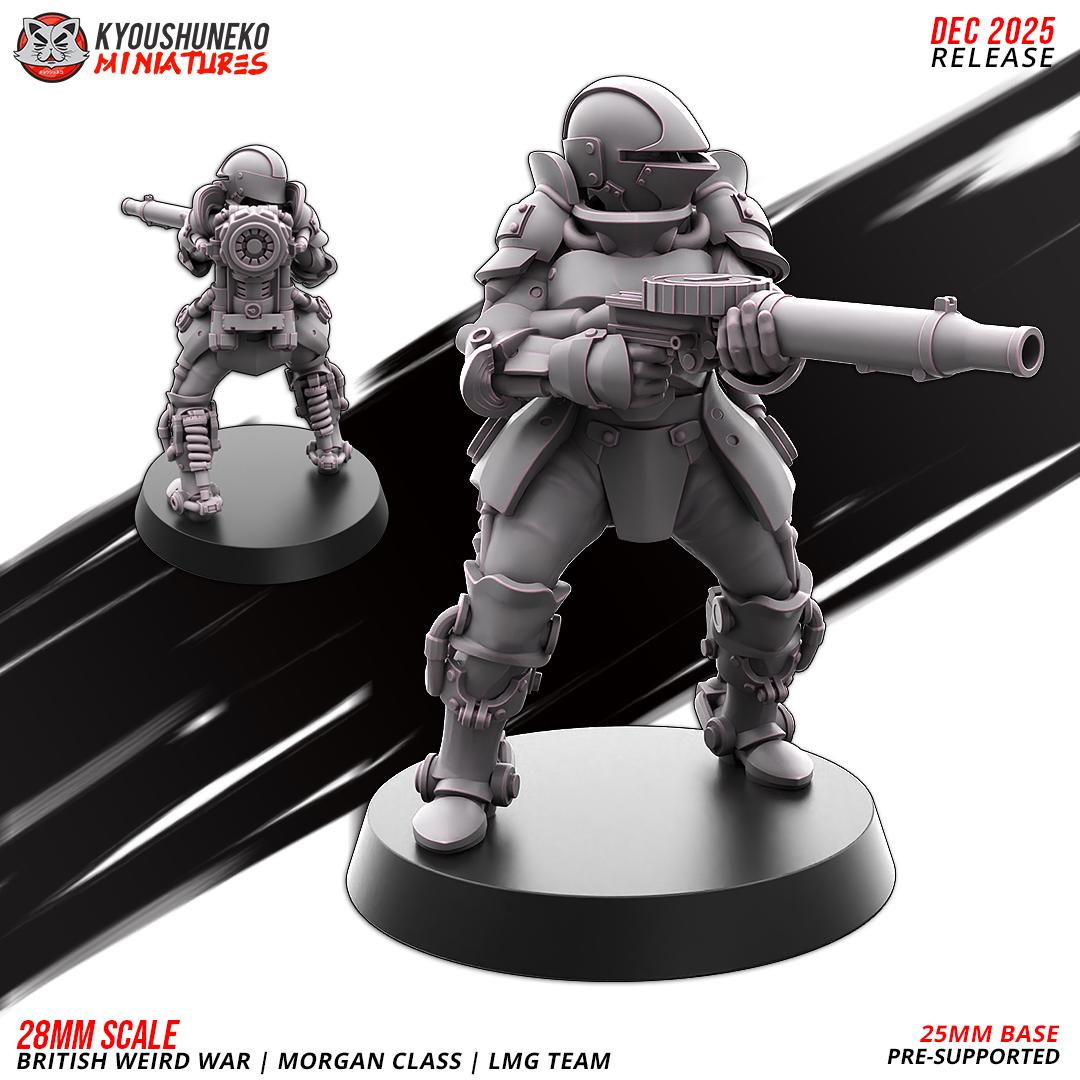 Weird War Commonwealth Morgan Class LMG Squad (10 models) Various Scales SF Wargaming (US tariffs are pre-paid by us)