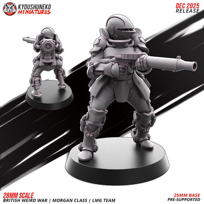 Weird War Commonwealth Morgan Class LMG Squad (10 models) Various Scales SF Wargaming (US tariffs are pre-paid by us)