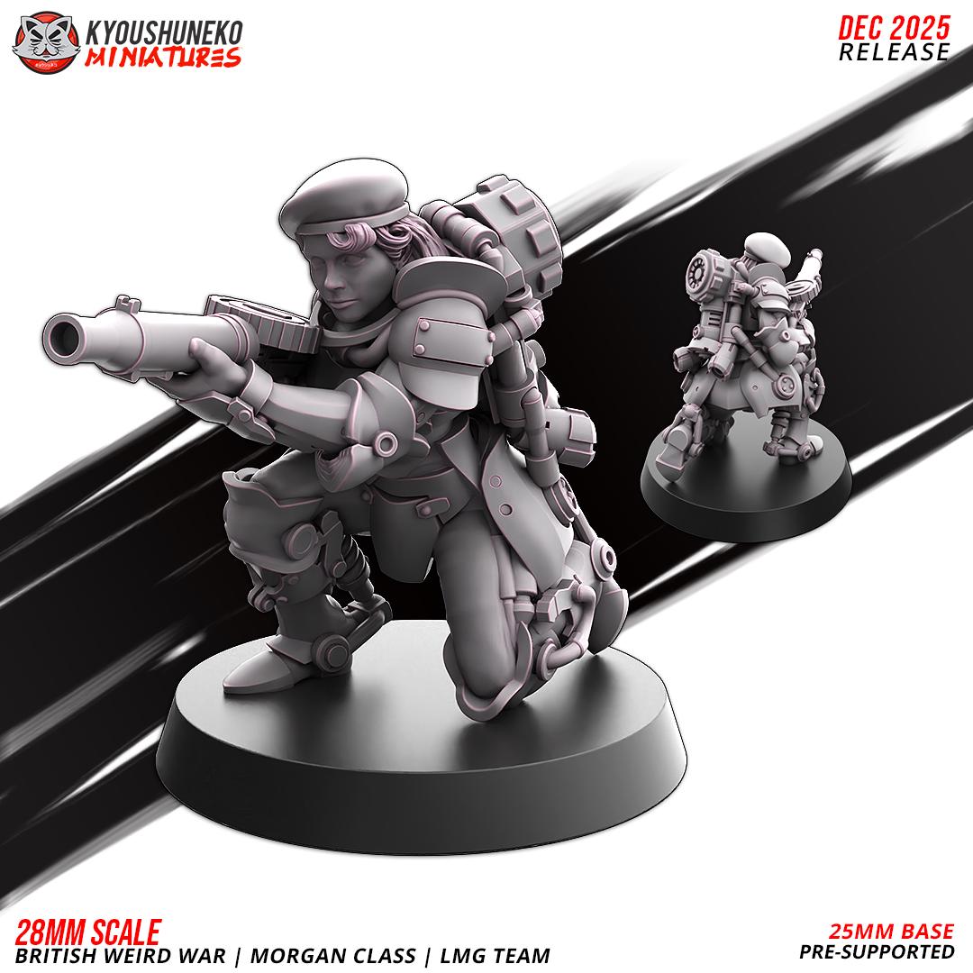 Weird War Commonwealth Morgan Class LMG Squad (10 models) Various Scales SF Wargaming (US tariffs are pre-paid by us)