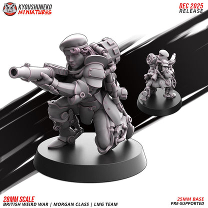 Weird War Commonwealth Morgan Class LMG Squad (10 models) Various Scales SF Wargaming (US tariffs are pre-paid by us)