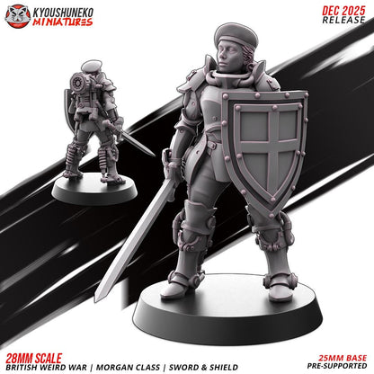 Weird War Commonwealth Morgan Class Sword and Shield Squad (10 models) Various Scales SF Wargaming (US tariffs are pre-paid by us)