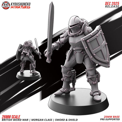 Weird War Commonwealth Morgan Class Sword and Shield Squad (10 models) Various Scales SF Wargaming (US tariffs are pre-paid by us)