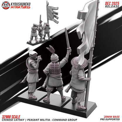 Ancient Chinese Cathay Peasant Militia with Farm Tools Unit (10 models) Various Scales Historical Wargaming (US tariffs are pre-paid by us)