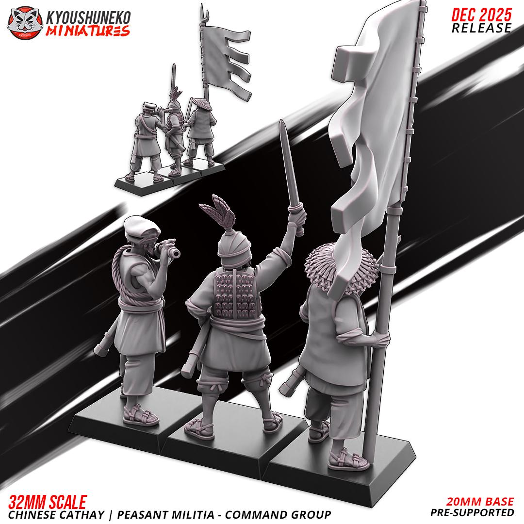 Ancient Chinese Cathay Peasant Militia with Crossbows Unit (10 models) Various Scales Historical Wargaming (US tariffs are pre-paid by us)