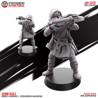 Ancient Chinese Cathay Ordo Luminis Maidens Crossbowmen Unit (10 models) Various Scales Historical Wargaming (US tariffs are pre-paid by us)