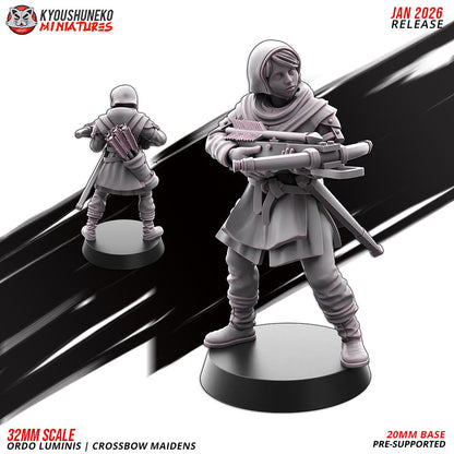 Ancient Chinese Cathay Ordo Luminis Maidens Crossbowmen Unit (10 models) Various Scales Historical Wargaming (US tariffs are pre-paid by us)